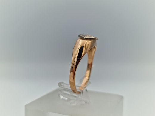 Zelta gredzens ar cirkoniju, 2.47 g, izm. 18