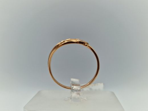 Zelta gredzens ar cirkoniju, 1.42 g, izm. 17