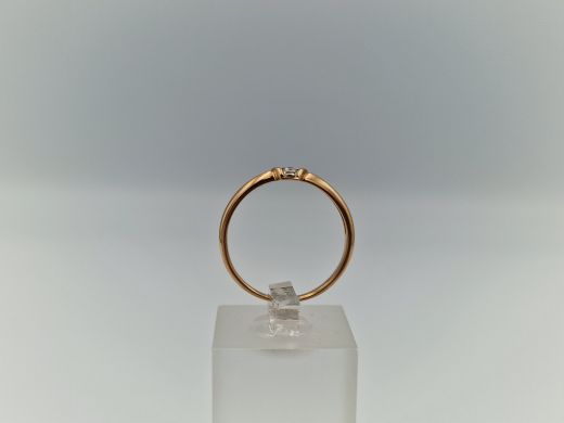 Zelta gredzens ar cirkoniju, 1.63 g, izm. 17