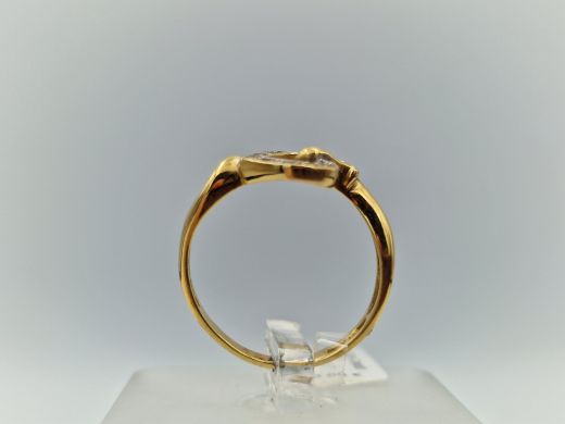 Zelta gredzens ar cirkoniju, 2.94 g, izm. 17