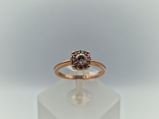 Золотое кольцо с цирконом, 1.93 г, разм. 16