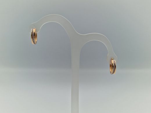 Zelta auskari ar cirkoniju, 2.07 g