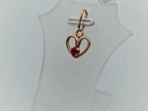 Zelta kulons ar koraļļi, 0.65 g