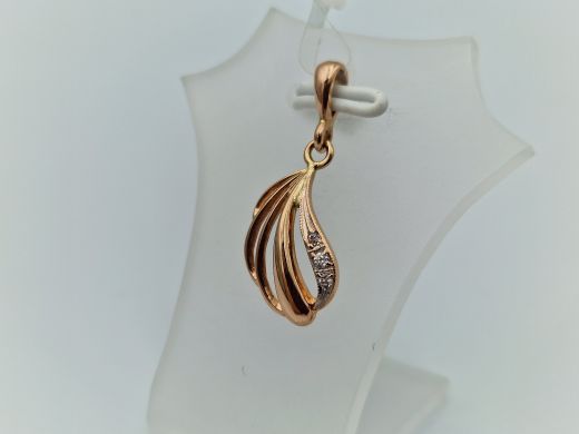 Золотой кулон с цирконом, 1.2 г