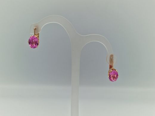 Zelta auskari ar koraļļi, 6.16 g