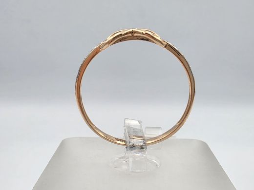 Zelta gredzens ar cirkoniju, 1.34 g, izm. 19.5