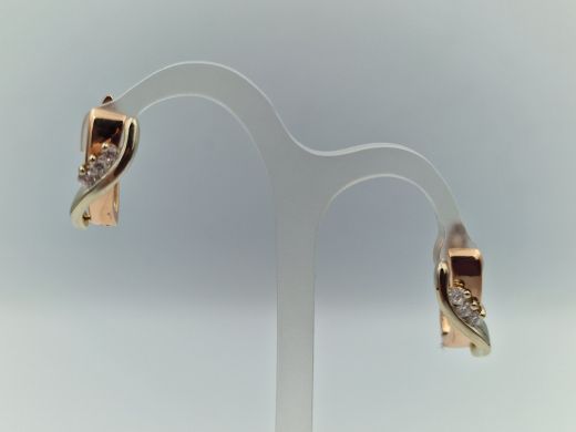 Zelta auskari ar cirkoniju, 5.78 g