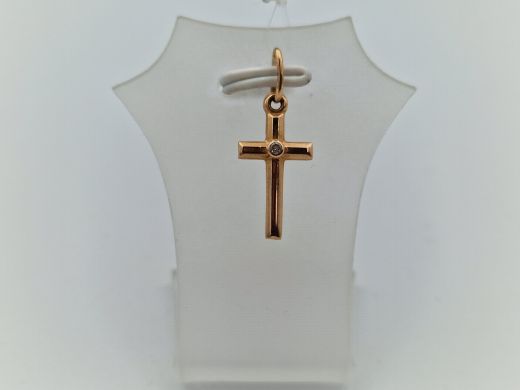 Золотой кулон с цирконом, 0.77 г