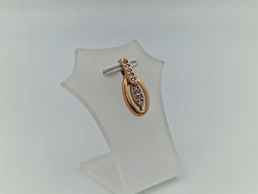 Zelta kulons ar cirkoniju, 1.26 g