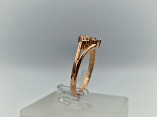 Zelta gredzens ar cirkoniju, 2.17 g, izm. 17