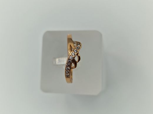 Zelta gredzens ar cirkoniju, 1.58 g, izm. 19