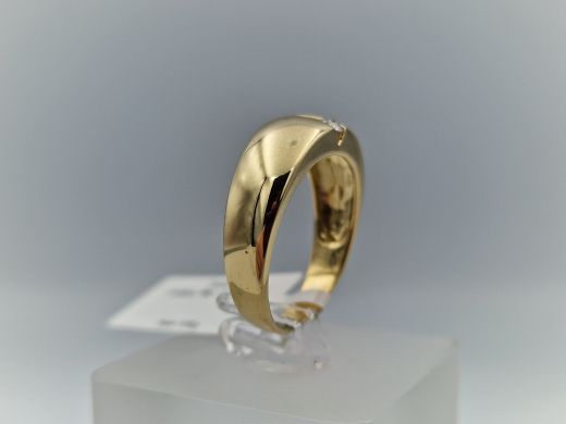 Zelta gredzens ar briljantu, 5.58 g, izm. 18.2