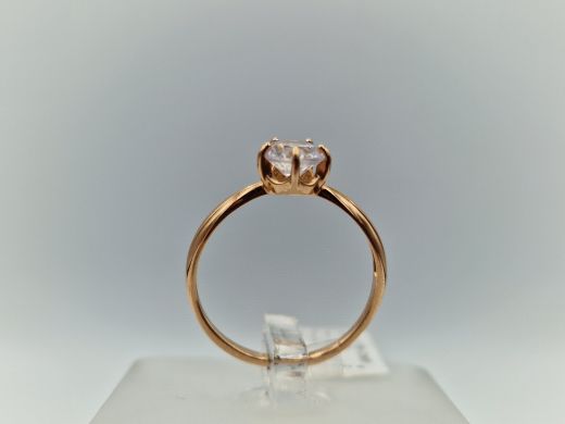 Zelta gredzens ar cirkoniju, 1.4 g, izm. 16.5