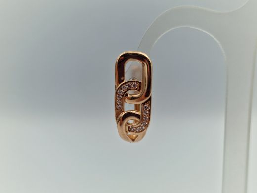 Золотые серьги с цирконом, 2.77 г