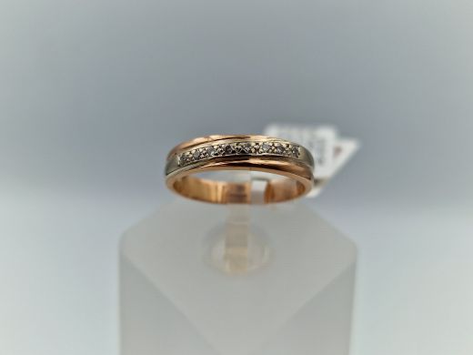 Zelta gredzens ar briljantiem, 2.52 g, izm. 16