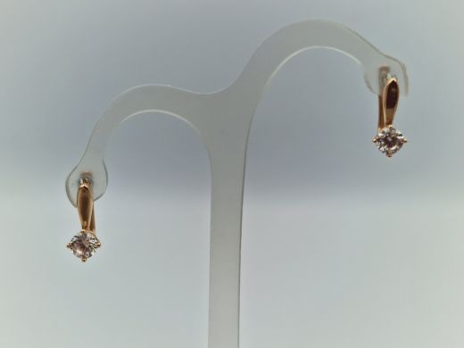 Zelta auskari ar cirkoniju, 1.27 g