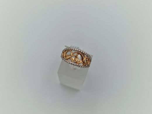 Zelta gredzens ar cirkoniju, 2.64 g