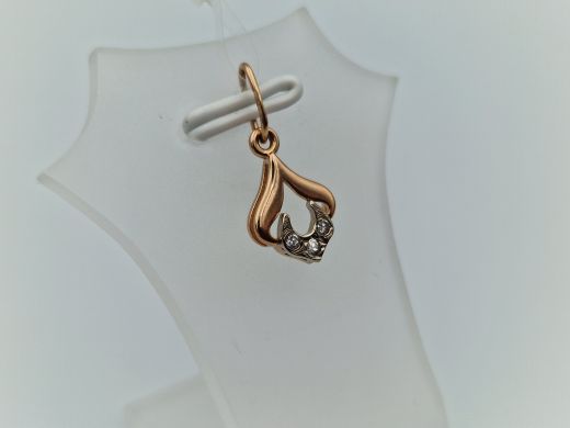 Zelta kulons ar cirkoniju, 0.65 g