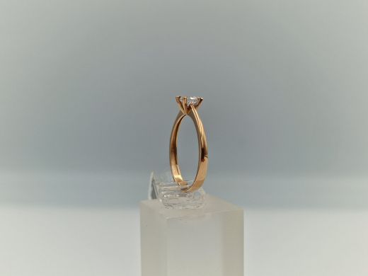 Zelta gredzens ar cirkoniju, 1.48 g, izm. 18.5