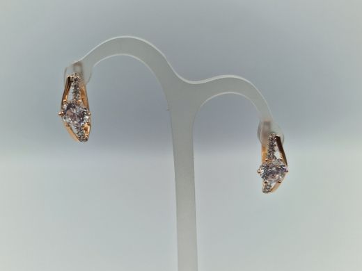 Zelta auskari ar cirkoniju, 3.28 g