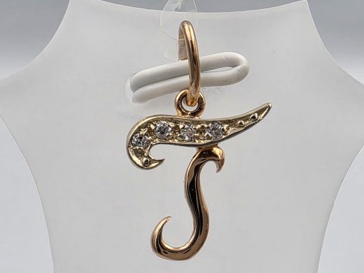 Gold pendant with zircon, 1.03 g