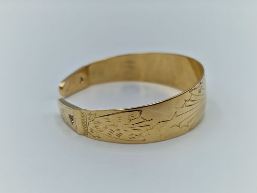 Zelta rokassprādze ar koraļļi, 27.18 g, izm. 20