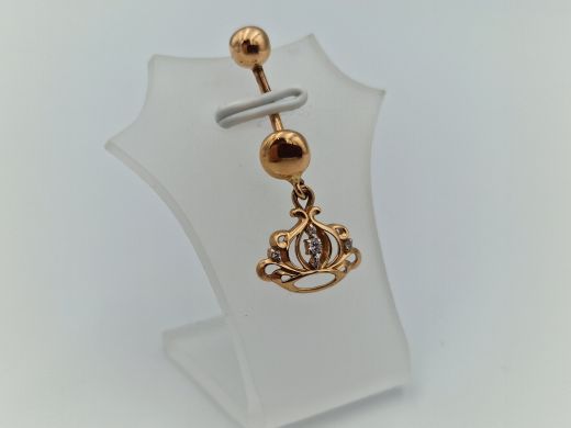 Zelta kulons ar cirkoniju, 1.56 g