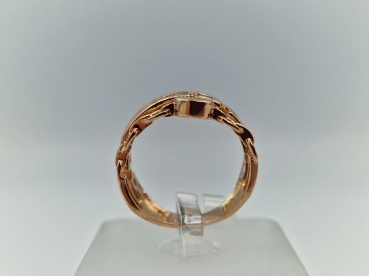 Zelta gredzens ar cirkoniju, 3.72 g, izm. 17