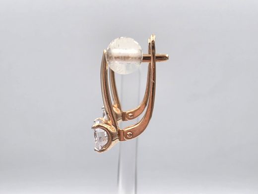 Zelta auskari ar cirkoniju, 2.09 g