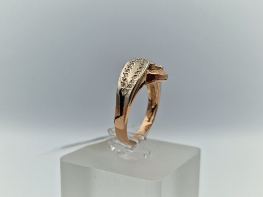 Zelta gredzens ar cirkoniju, 9.06 g, izm. 17.8