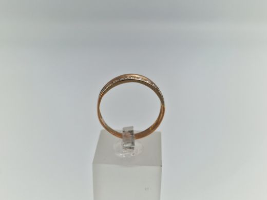 Zelta gredzens ar cirkoniju, 2.21 g, izm. 17.5