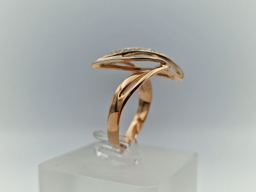 Zelta gredzens ar cirkoniju, 3.93 g, izm. 19.5