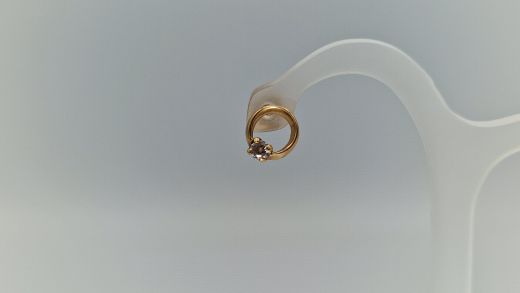 Золотые серьги с цирконом, 1.4 г