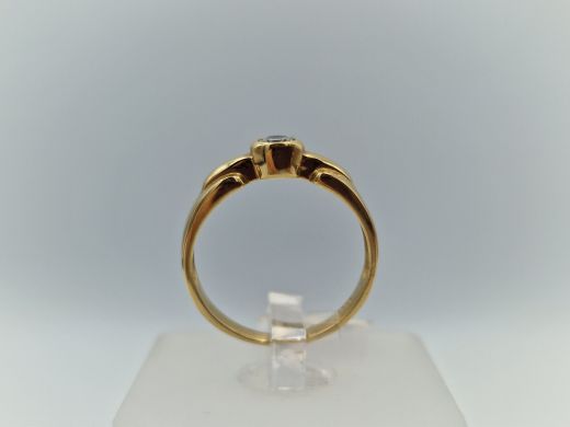 Zelta gredzens ar cirkoniju, 2.45 g, izm. 16.5