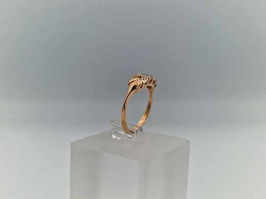 Zelta gredzens ar cirkoniju, 1.93 g, izm. 16.2