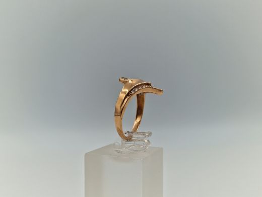 Zelta gredzens ar cirkoniju, 2.45 g, izm. 17