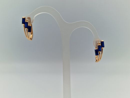 Zelta auskari ar cirkoniju, 2.21 g