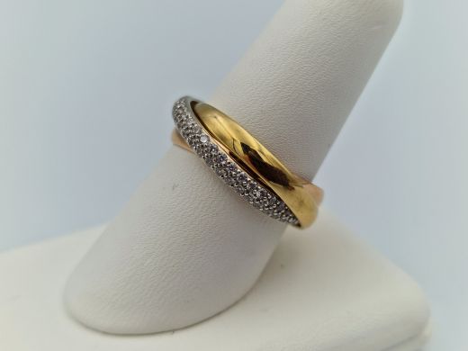 Zelta gredzens ar cirkoniju, 5.37 g, izm. 18.5