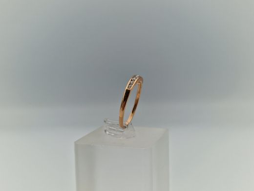 Zelta gredzens ar cirkoniju, 1.55 g, izm. 18