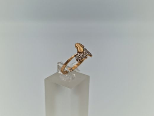 Zelta gredzens ar cirkoniju, 1.87 g