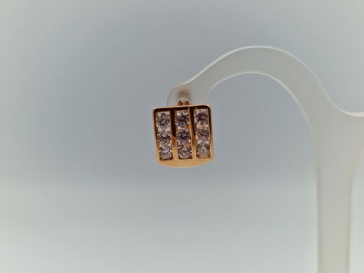 Zelta auskari ar cirkoniju, 2.77 g