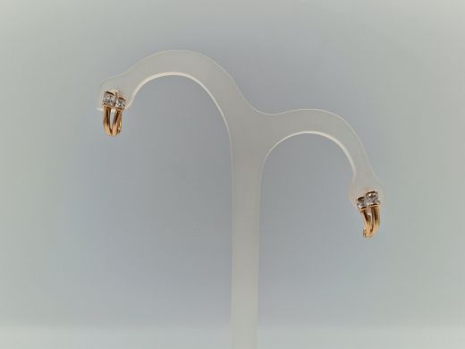 Zelta auskari ar cirkoniju, 1.73 g