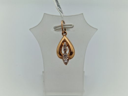 Zelta kulons ar cirkoniju, 1.45 g