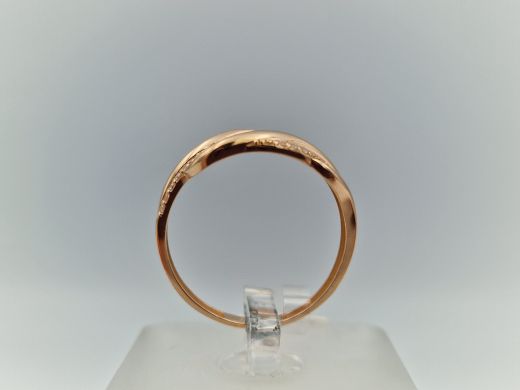 Zelta gredzens ar cirkoniju, 1.9 g, izm. 19