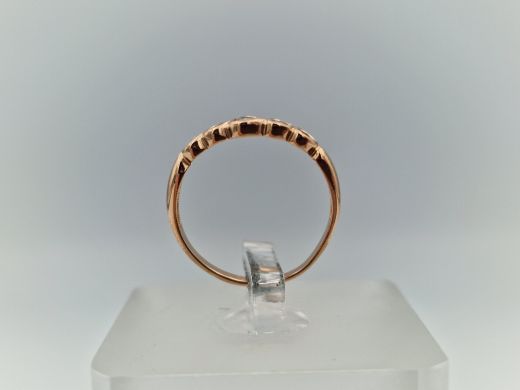 Zelta gredzens ar cirkoniju, 1.12 g, izm. 15