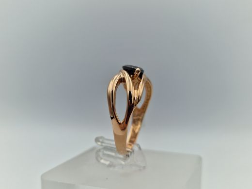 Zelta gredzens ar cirkoniju, 2.86 g, izm. 17