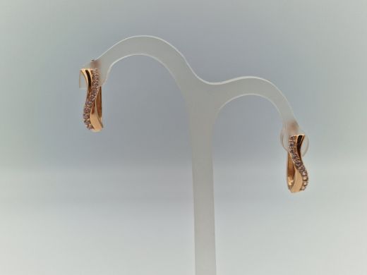 Zelta auskari ar cirkoniju, 1.9 g