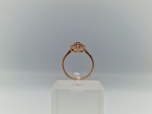 Zelta gredzens ar cirkoniju, 2.34 g, izm. 18