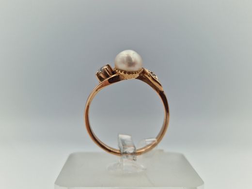 Zelta gredzens ar cirkoniju, 2.55 g, izm. 17.5