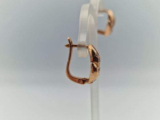 Zelta auskari ar cirkoniju, 3.14 g